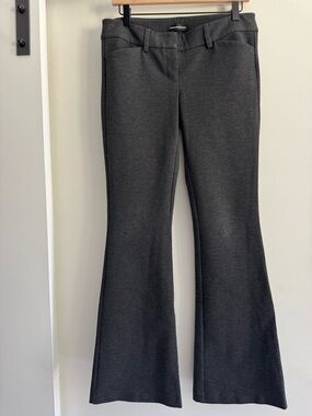 Express Design Studio Charcoal Knit Flare Pants